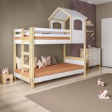 Beliche Infantil Casinha Madeira E Mdf Casatema Branco/natural