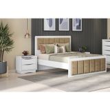 Mesa De Cabeceira 52cm X 54cm 2 Gavetas Branco