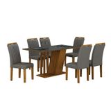 Conjunto Sala De Jantar Com 6 Cadeiras Miami Yescasa