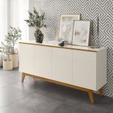 Buffet Para Sala De Jantar Ares 4 Portas Lux Off White