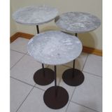 Mesa Lateral Para Sala De Estar 30cm Norina Marrom
