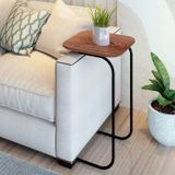 Mesa De Apoio De Sofá Roma Para Sala De Estar Preto/cinamomo