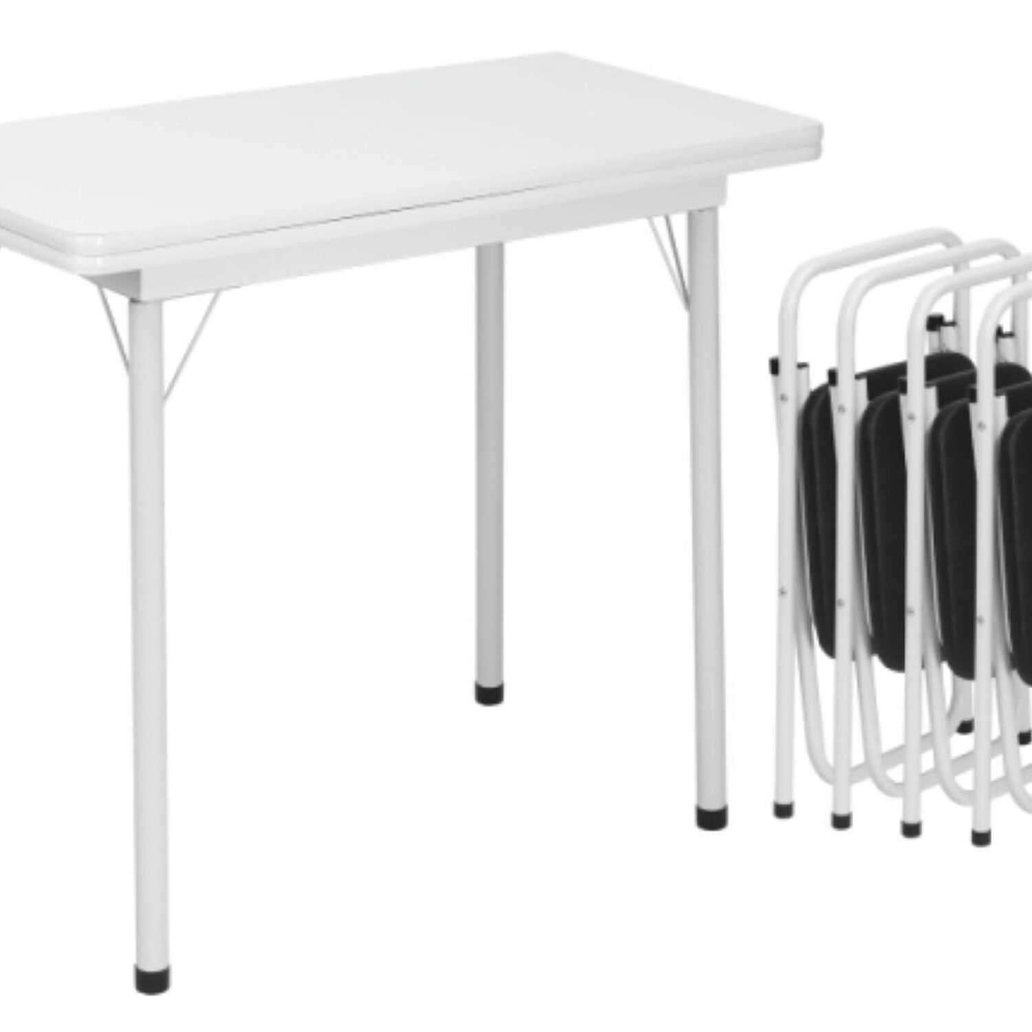 Conjunto De Mesas E Cadeiras Dani Branco / Preto