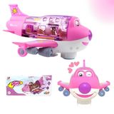 Brinquedo Musical Infantil Avião Gira 360 E Luz