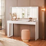 Penteadeira Versa Home 135cm Cespelho E Porta Joias Branco