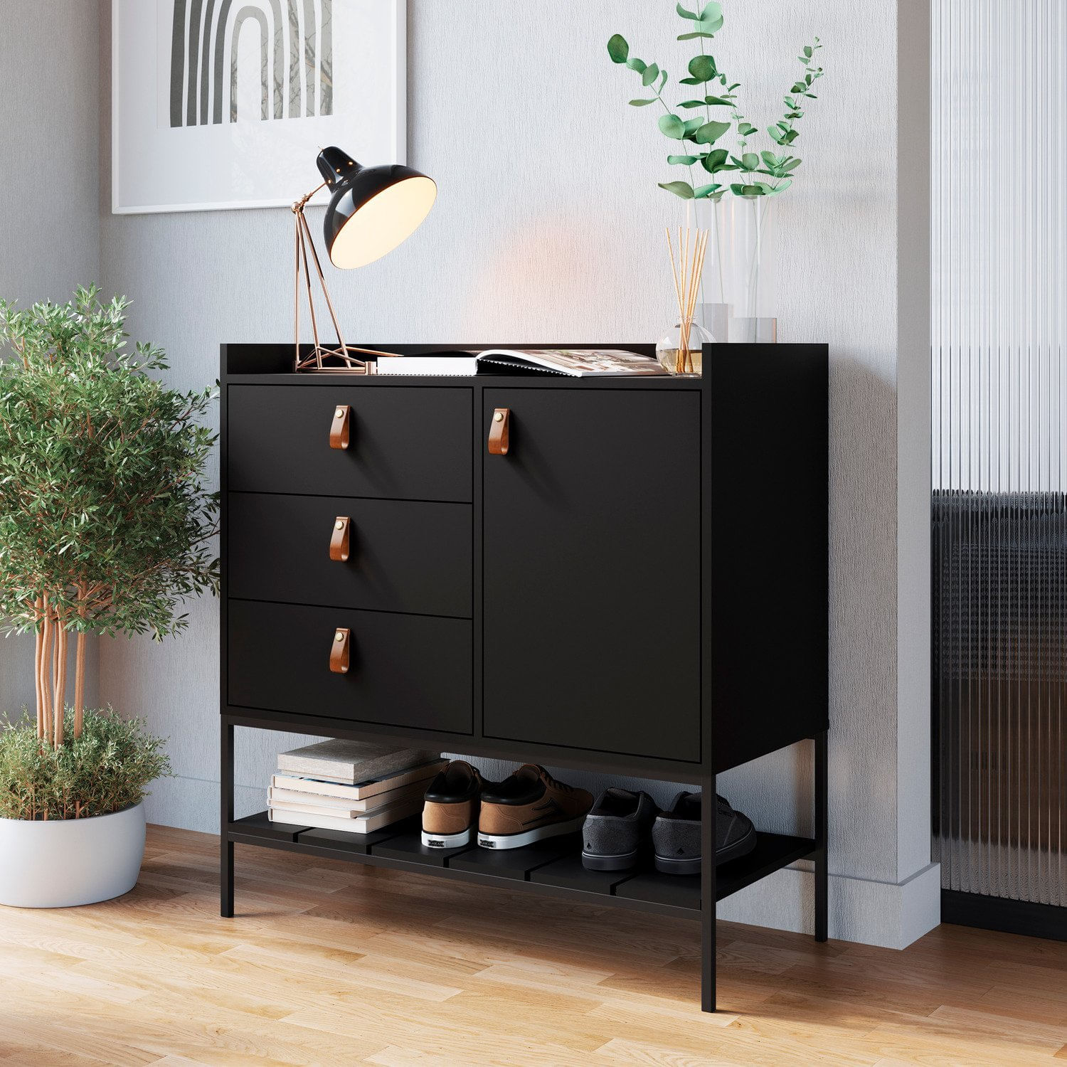 Cômoda Multifuncional Personal Quartos Preto