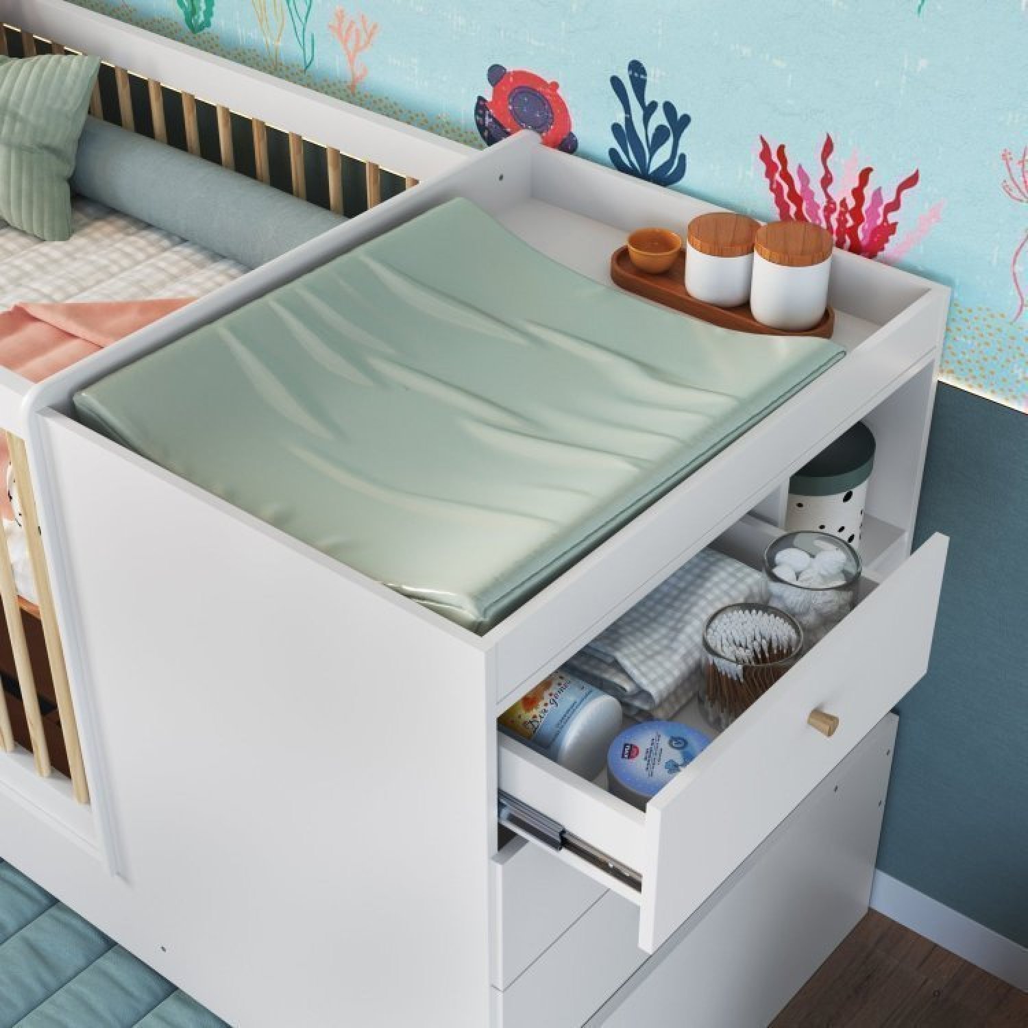 Berço Cama Multifuncional Com Gavetões 2 Colchões Branco - Carrefour