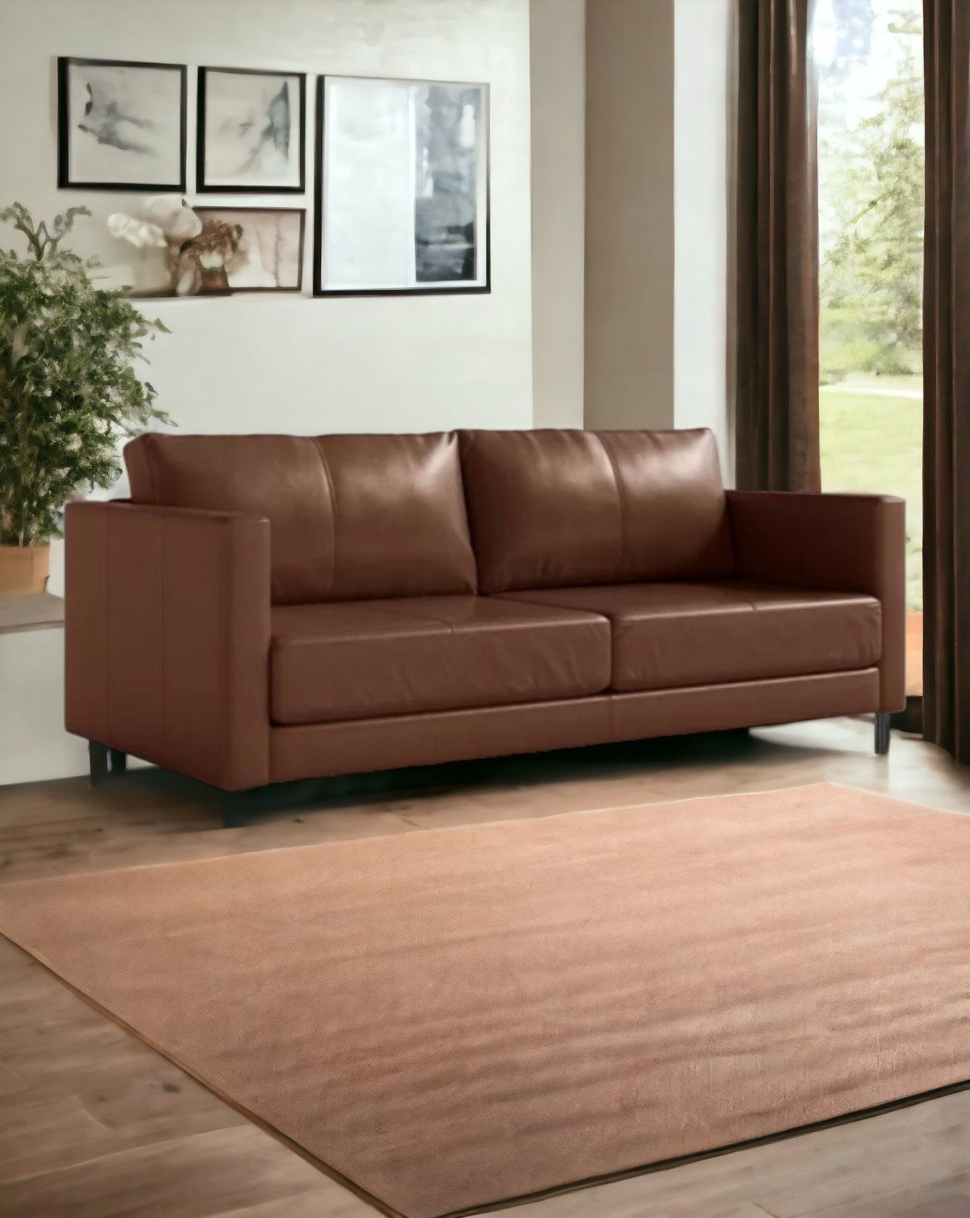 Sofá 2 Lugares 200cm Couro Zeus Yescasa Red