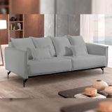 Sofá Living Com Almofadas Solta 200cm Ácacia Mm Top Cinza