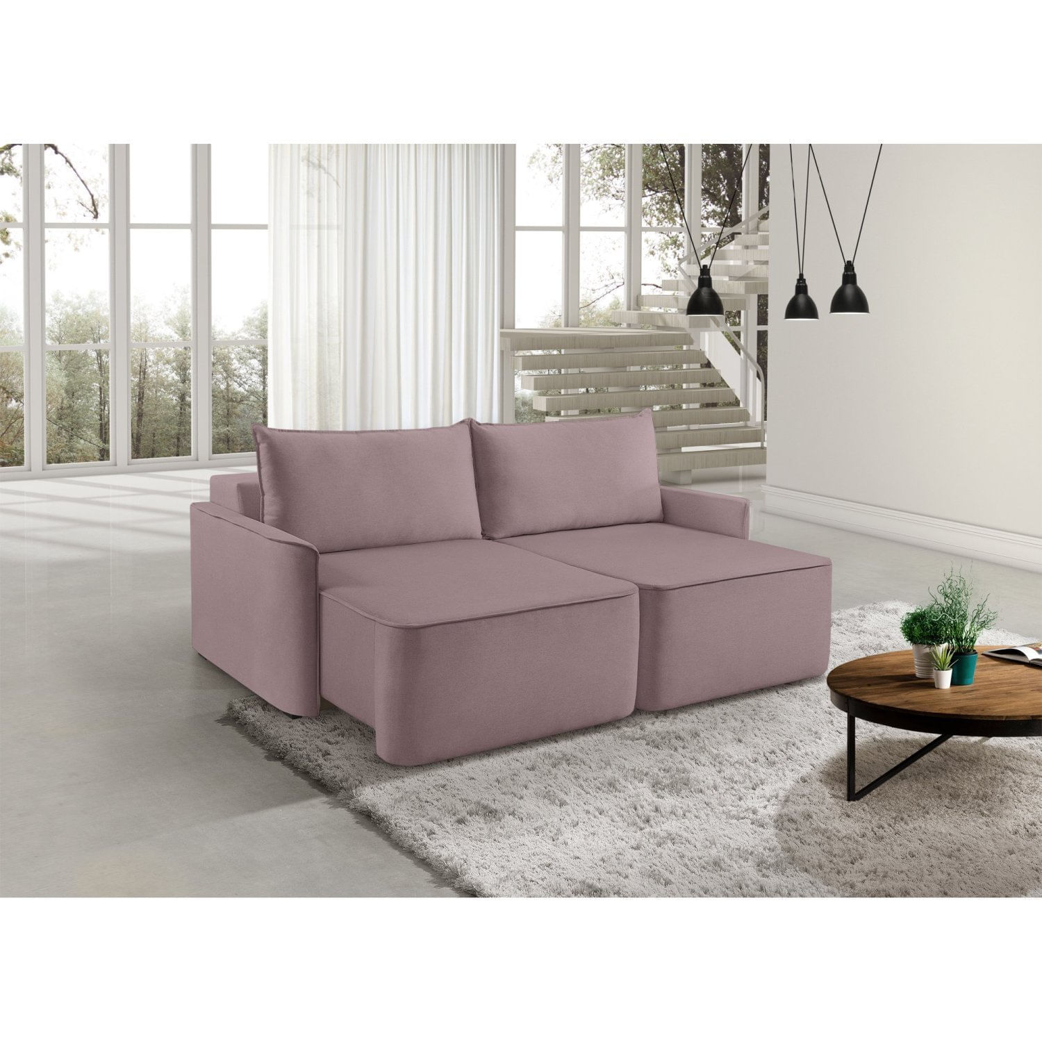 Sofá Retrátil 220cm 4 Lugares Moon 2326