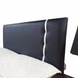 Cabeceira Painel Dallas Corino Preto King 195 x 60