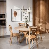 Conjunto Mesa Lisboa Com 4 Cadeiras X Texas Nozes Nozes