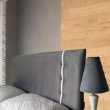 Cabeceira Painel Dallas Suede Liso Cinza Casal 140 x 60