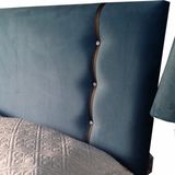 Cabeceira Painel Dallas Suede Liso Azul King 195 x 60