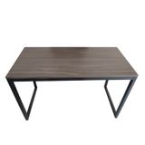 Mesa Industrial Steelline Minimalista Escritório Comércio 15 Mm 120cm X 60cm Linha One Carvalho