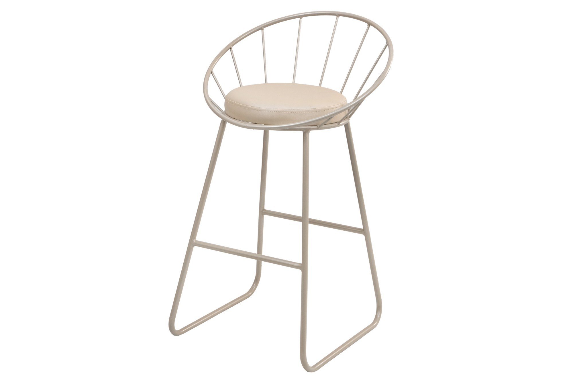 Banco Médio Cozinha Barzinho Metal Sunset Champanhe/facto Pérola