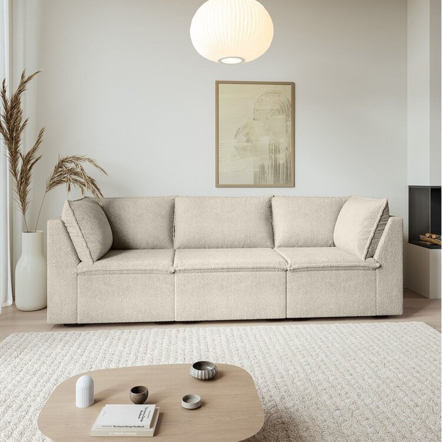 Sofá Modular 2 Módulos Canto 1 Módulo Central Zen Cabecasa Madeiramadeira Off White