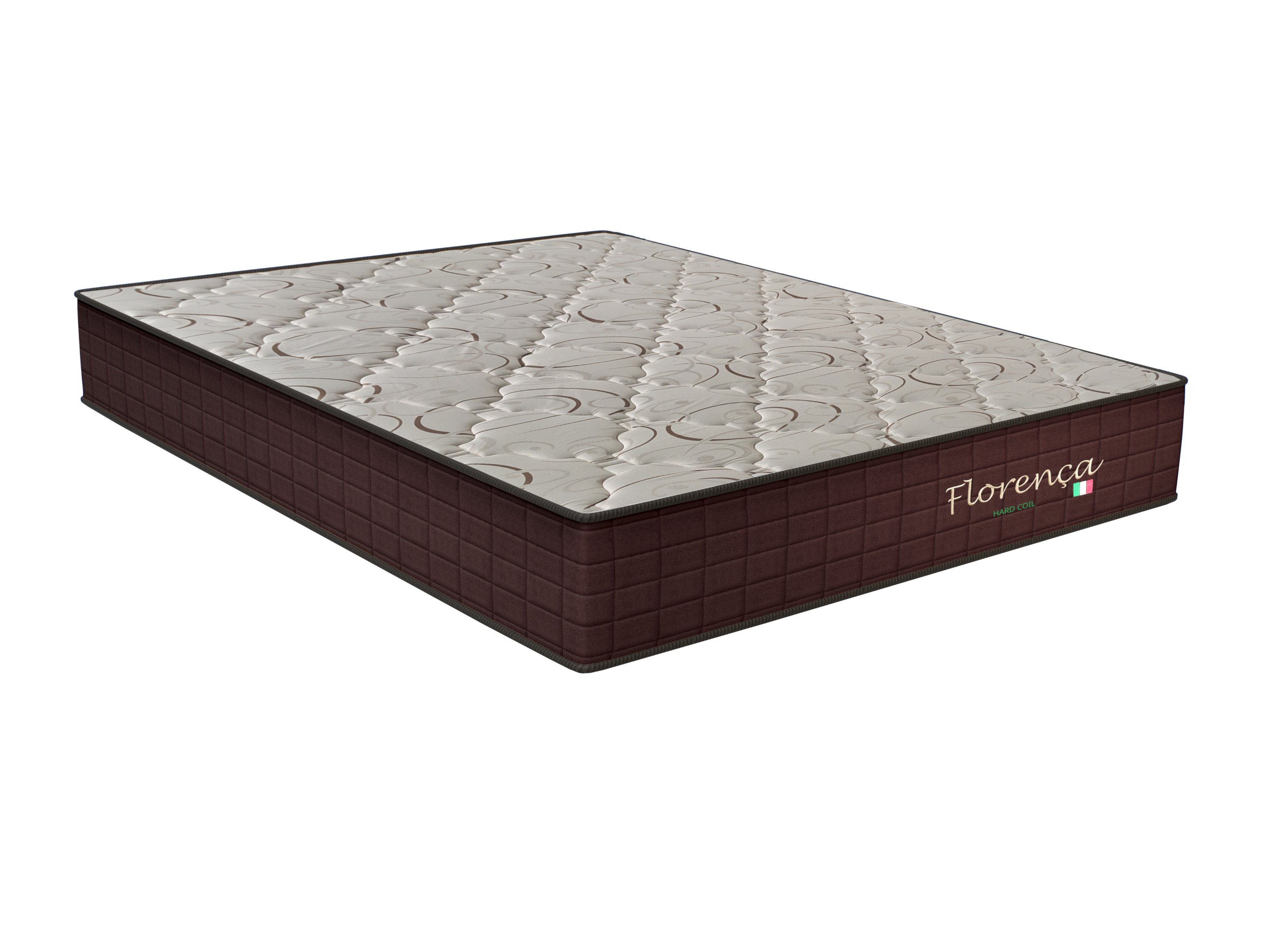 Colchão Full Twin Molas Bonnel Hard Coil Florença 30x108x188cm Bege/branco