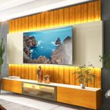 Estante Home para TV até 85 polegadas com LED 230cm Soberano Reflecta Naturale/Off White