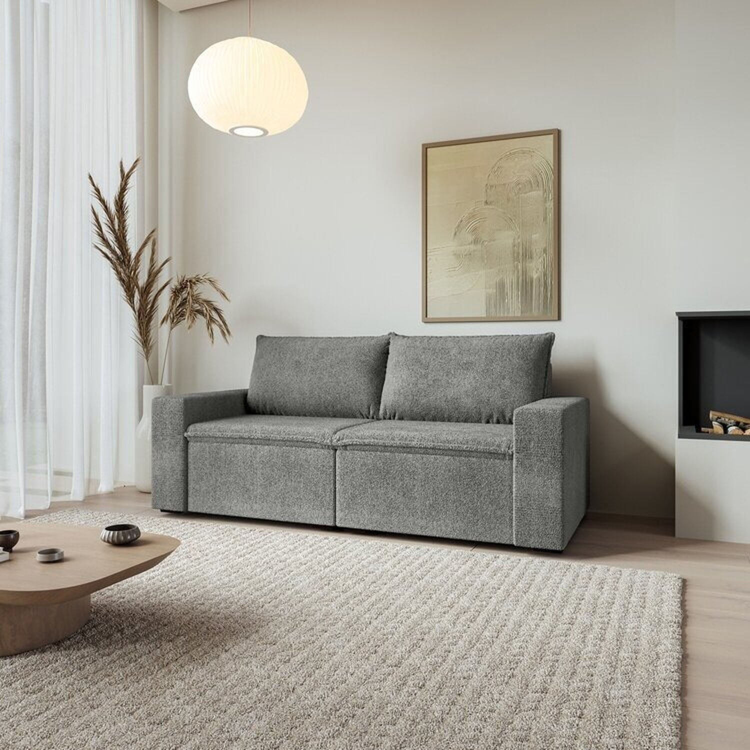 Sofá Modular 1 Módulo Esquerdo 1 Módulo Direito Zen Cabecasa Madeiramadeira Cinza