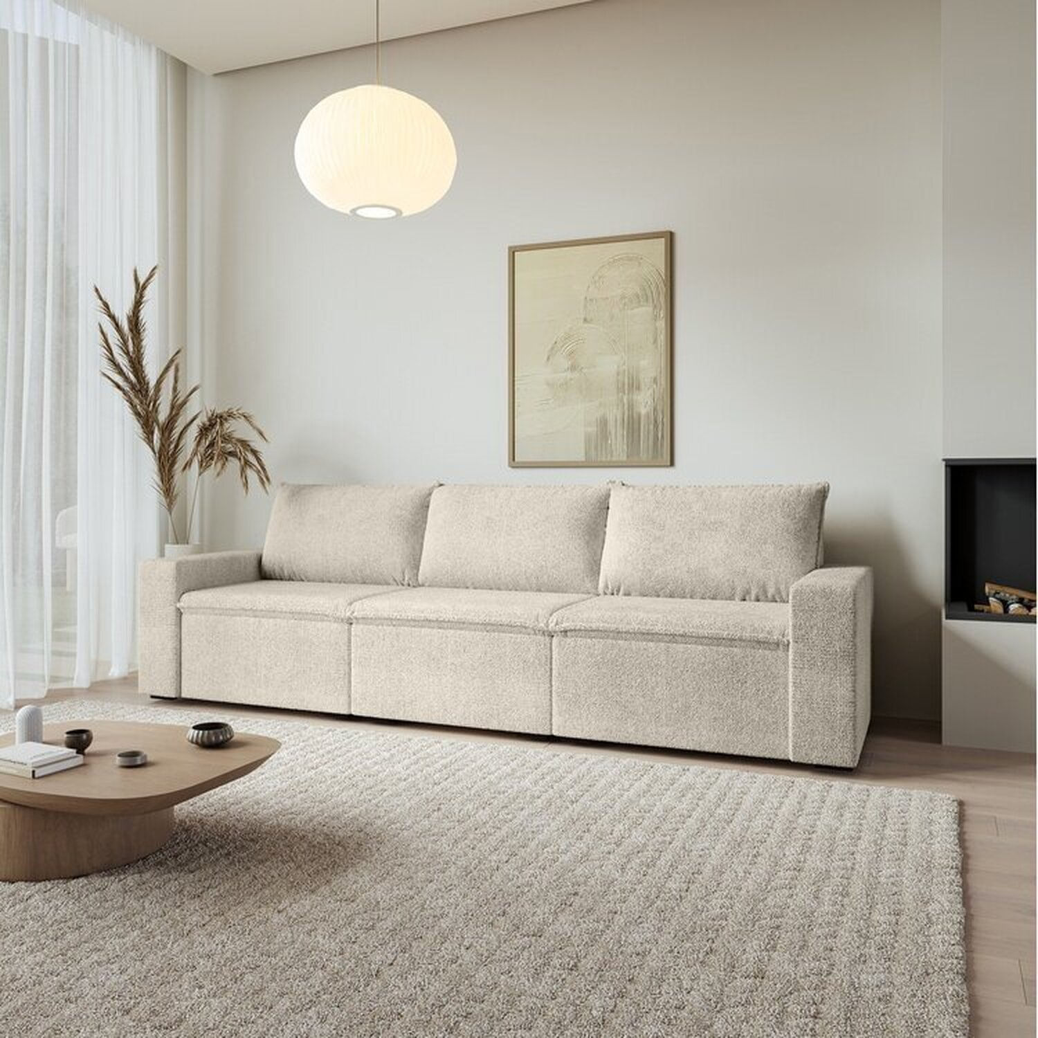 Sofá Modular 1 Módulo Direito 1 Módulo Central 1 Módulo Esquerdo Zen Cabecasa Madeiramadeira Off White