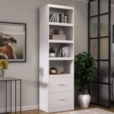 Estante Para Livros 2 Gavetas 4 Prateleiras 8304 Foscarini Branco