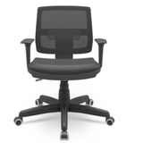 Cadeira Para Escritório Diretor Ergonômica Giratória Executiva Brizza Nr17 Plaxmetal Preto