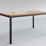 Mesa Para Sala De Jantar Estilo Industrial Soul Preto /amadeirado