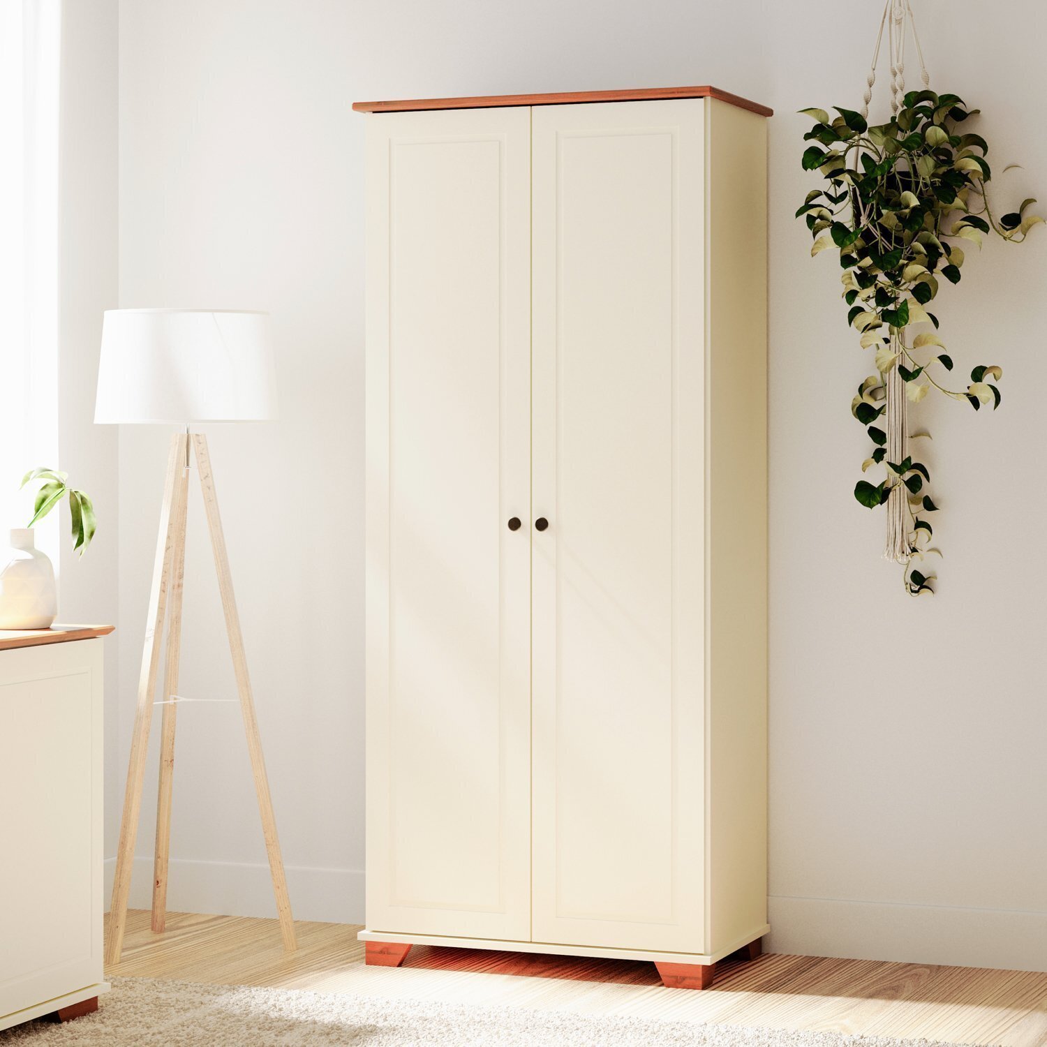 Estante Para Livros Com Porta Ananda Cabecasa Madeiramadeira Off-white/mel