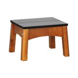 Banco Infantil Mini Áustria Madeira Maciça Assento Mdf Laqueado Amêndoa/preto