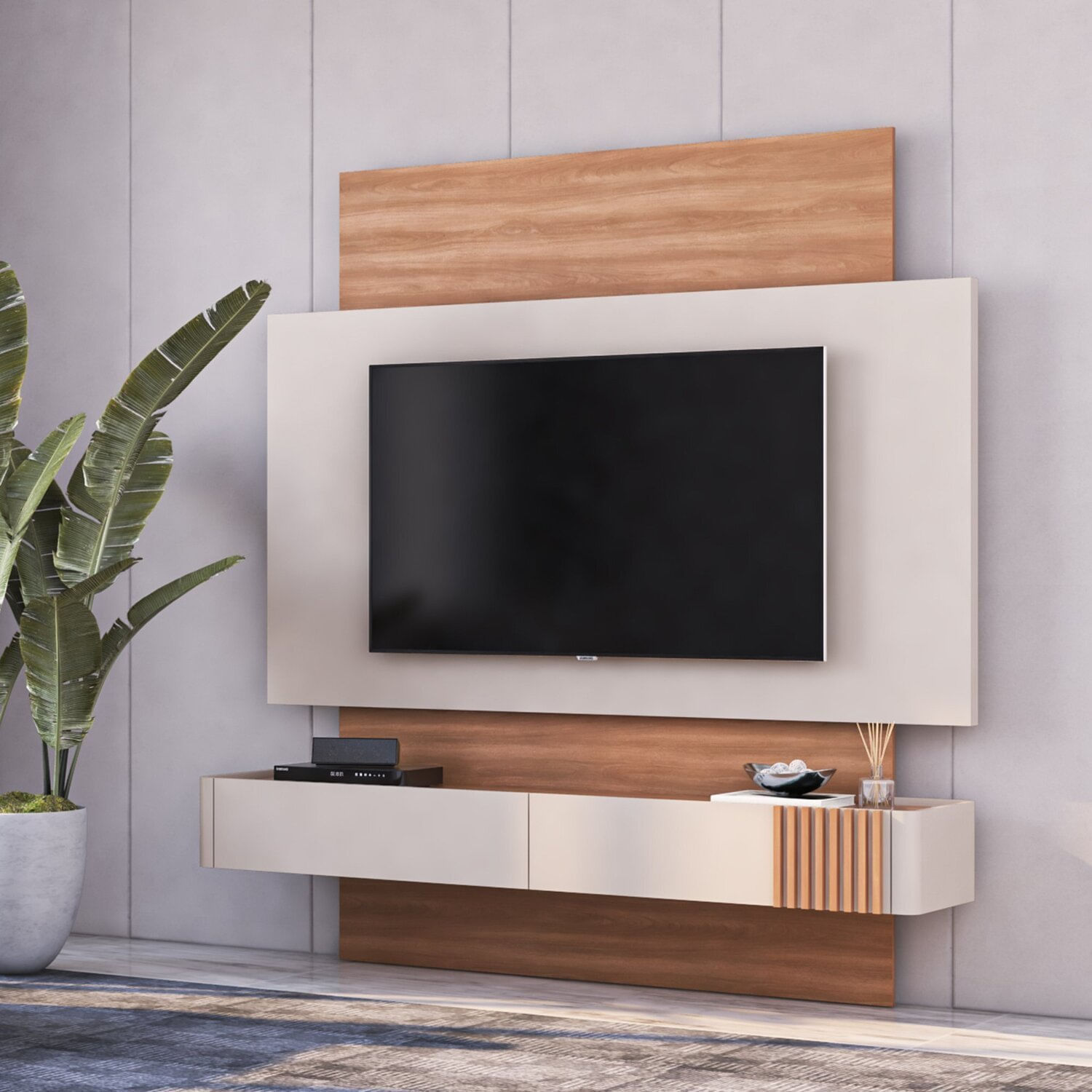 Painel Para Tv Até 60 Polegadas 2 Portas Kobe Yescasa Arenas/ Frejó