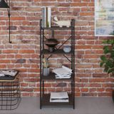 Estante Com 4 Prateleiras 118x45x33cm Yon Terracota/preto
