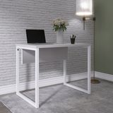Mesa Para Escritório Industrial 90cm Pe25 Cinza/branco