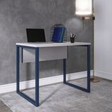 Mesa Para Escritório Industrial 90cm Pe25 Cinza/azul Delrei