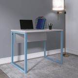 Mesa Para Escritório Industrial 90cm Pe25 Cinza/azul Dali
