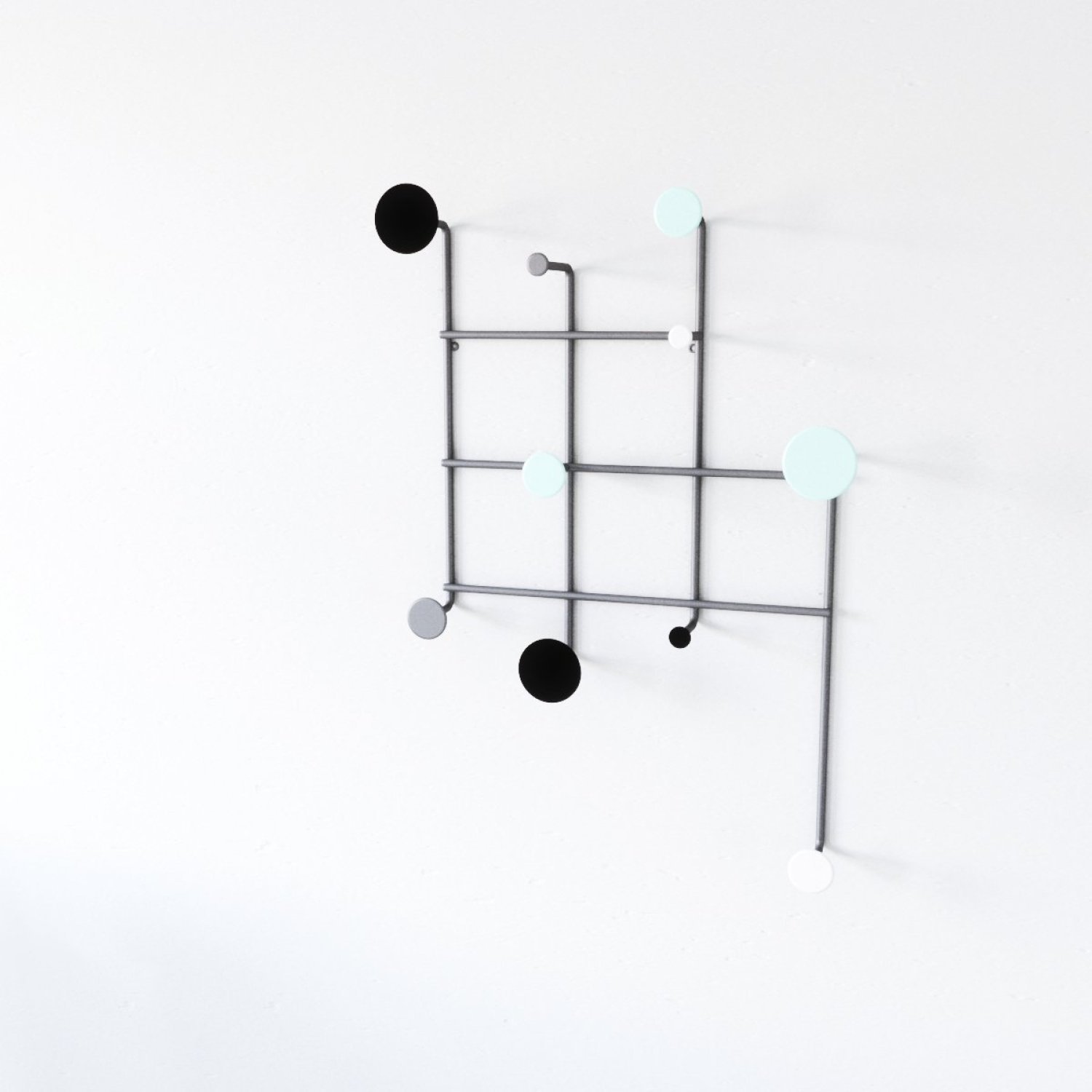 Cabideiro Suspenso 77x53cm Jericoacoara Proa Preto Fosco