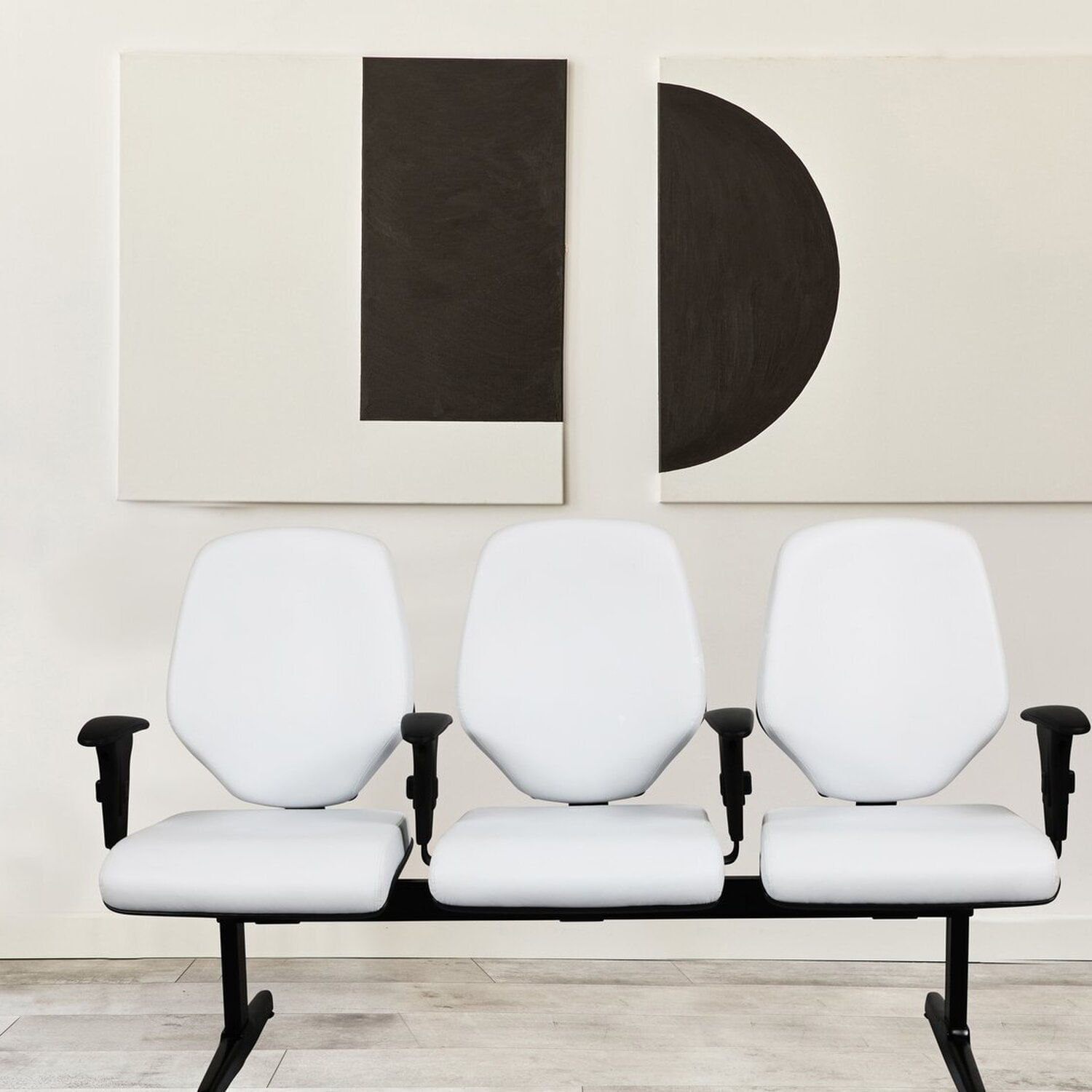 Cadeira Longarina Para Escritório - Amor Branco