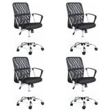 Kit 4 Cadeiras De Escritorio Diretor Comfort Preto