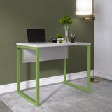 Mesa Para Escritório Industrial 90cm Pe25 Cinza/verde Miró