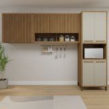 Cozinha Completa Torino Com Paneleiro E 2 Armaréos Aéreos Cinamomo/off White