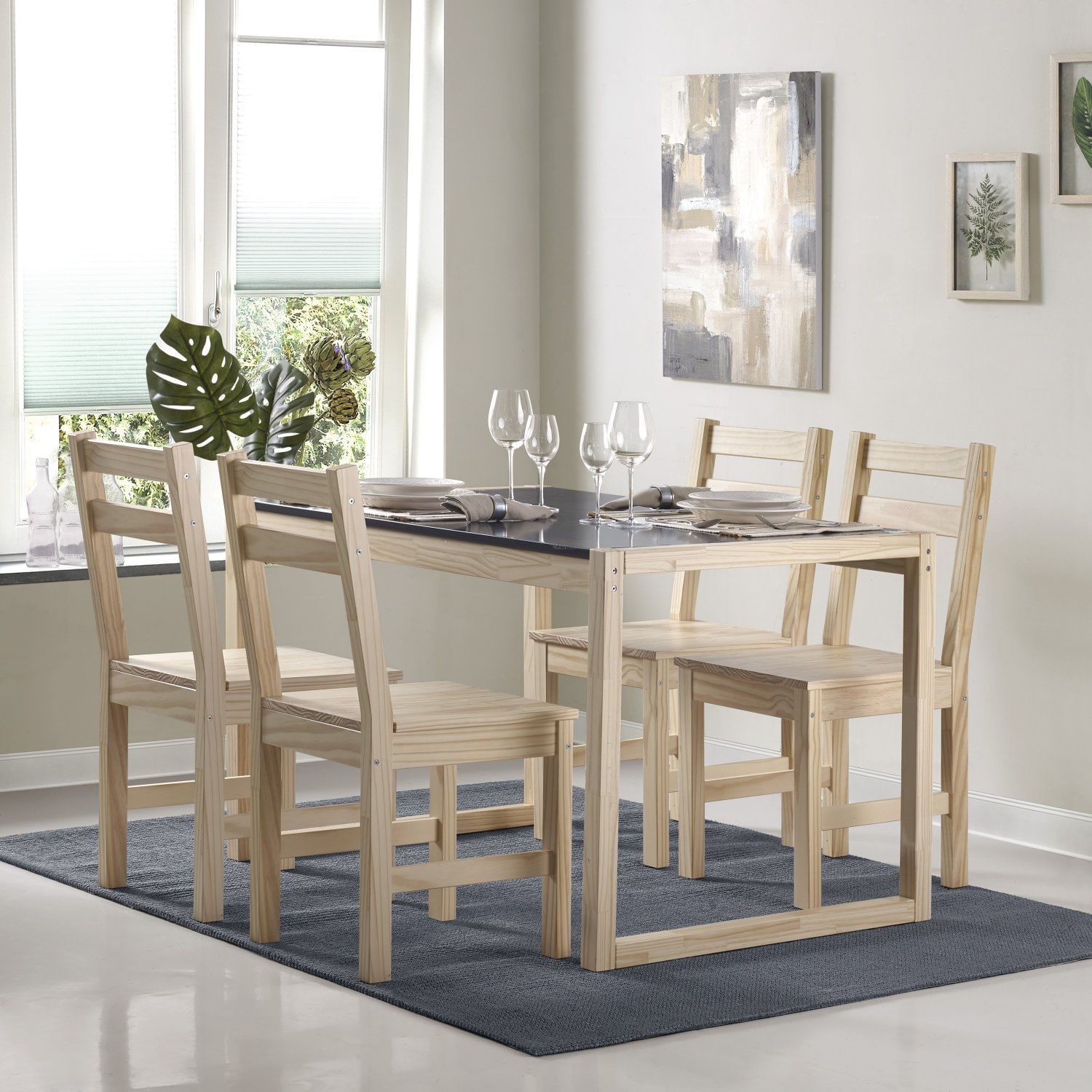 Mesa De Jantar 4 Cadeiras Madeira Maciça Guará Cabecasa Madeiramadeira Natural