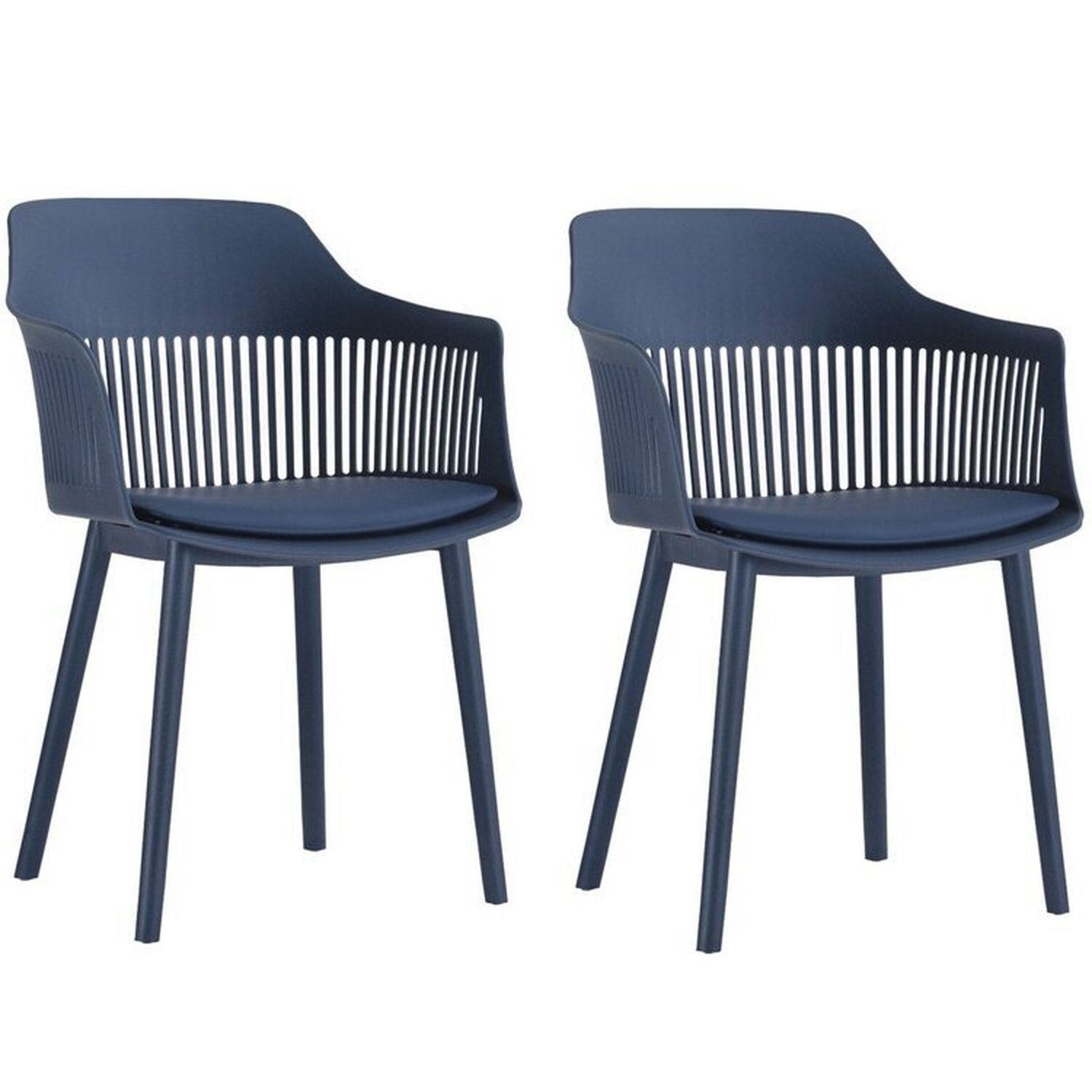 Kit Com 2 Cadeiras Para Sala De Jantar Marcela Azul