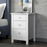 Mesa De Cabeceira 3 Gavetas Dm-113 Ditália Móveis Branco