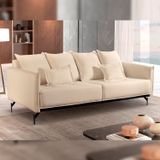 Sofá Living Com Almofadas Solta Mm Top 160cm Ácacia Bege