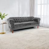 Namoradeira Chest 3 Lugares Elisabeth Cinza