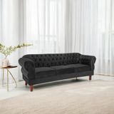 Namoradeira Chest 3 Lugares Elisabeth Preto