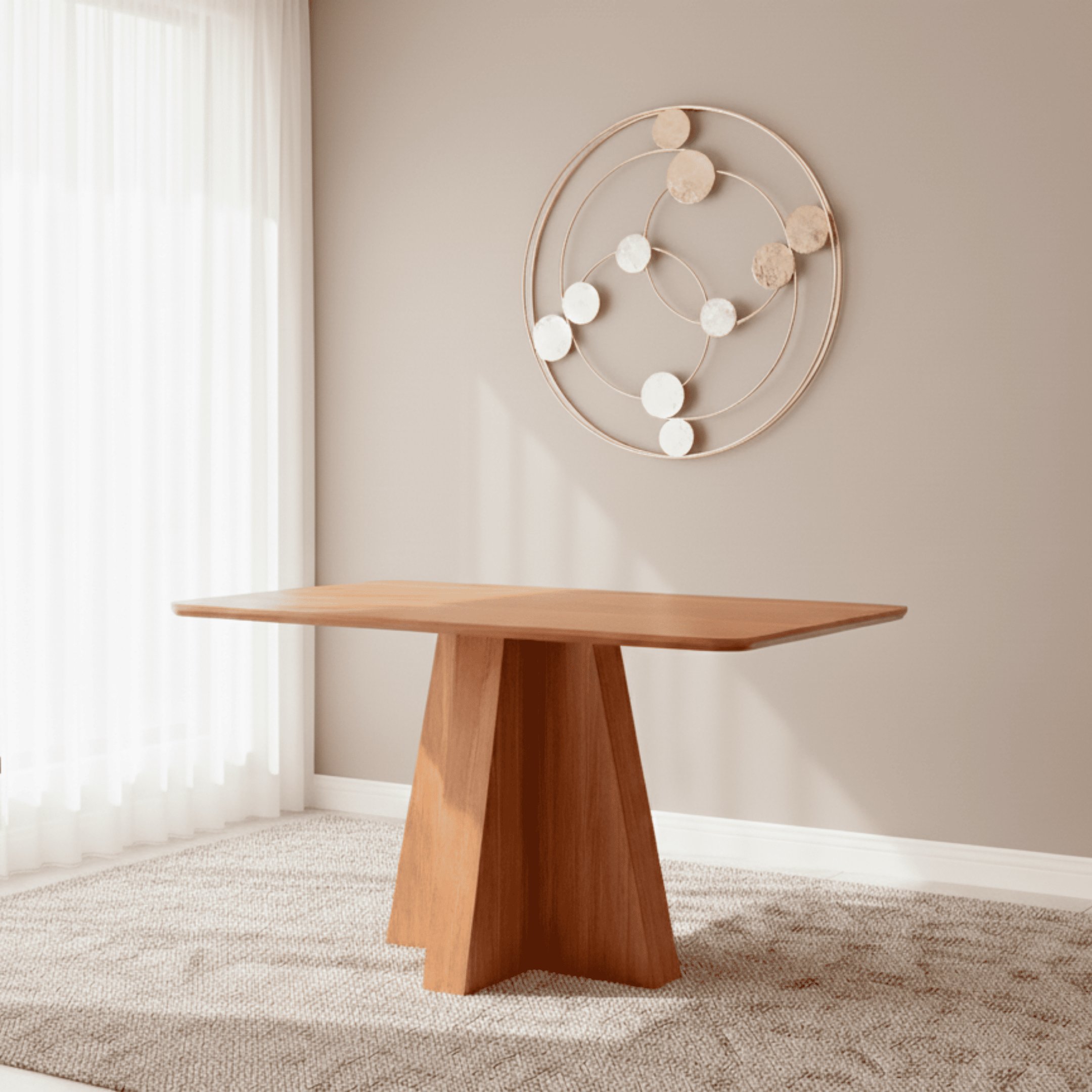 Mesa Maite 130 Cm Sem Vidro Cinamomo