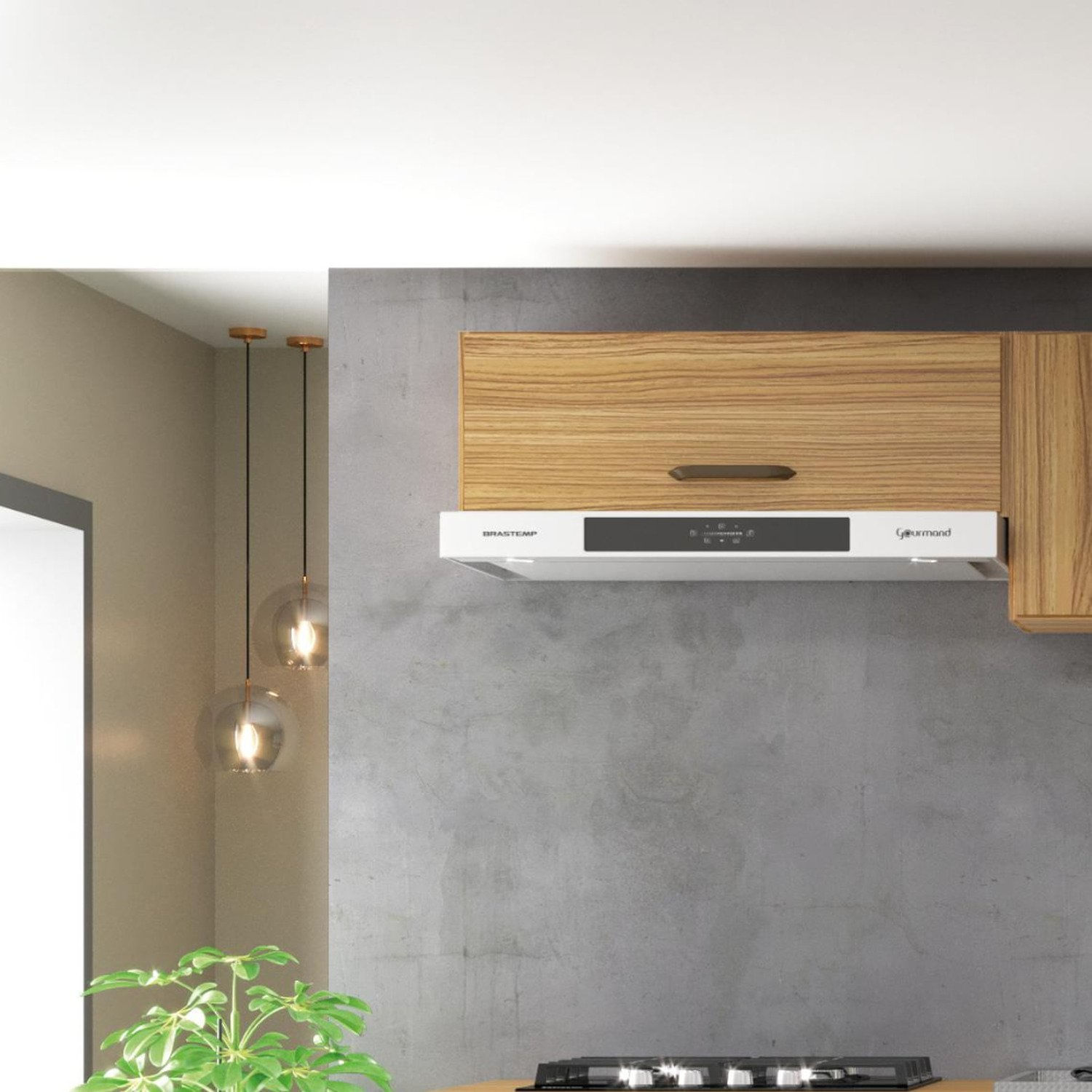 Armário Aéreo 1 Porta Basculante 80cm Ipê