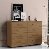 Cômoda Para Quarto 8 Gavetas Moderno Atacama