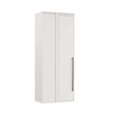 Módulo Canto Reto 1 Porta 1 Cabideiro 4 Prateleiras Branco
